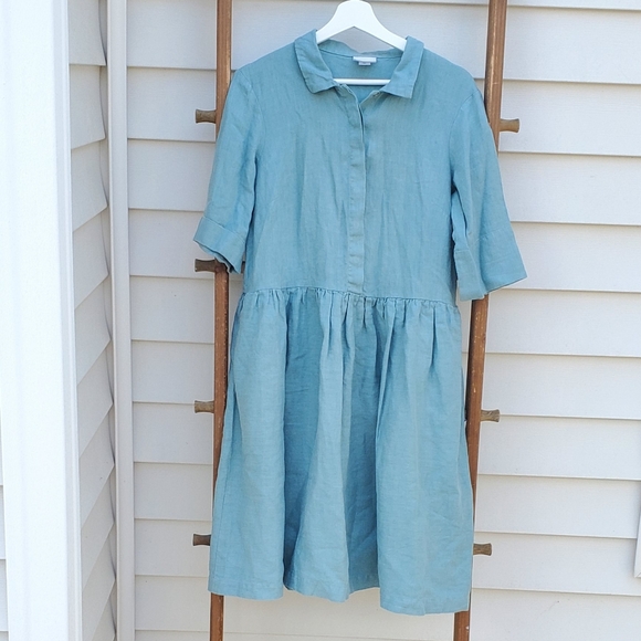 ADATYTE Linen Midi Dress Size S - Picture 3 of 8